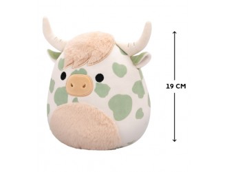 Jucarie de plus 19 cm, Celestino, vacuta cu pete verzi, Squishmallows