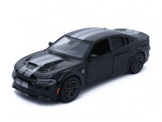 Macheta auto Dodge Charger, Black / Silver, 1:36, mecanism pull-back, LHD, TAYUMO