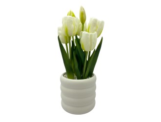 Lalele artificiale in ghiveci 31 cm diverse culori, ZJA361811