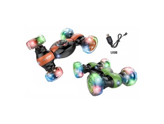 Masina Stunt cu RC si senzor de mana, sunete, lumini, rotatie 360, acumul. 3.7V, oranj, ZJA355671