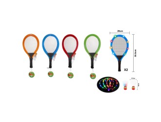 Set palete badminton textile cu luminite, diverse culori, ZJA341732