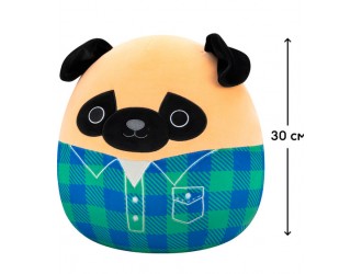 Jucarie de plus 30 cm, Prince, mops in camasa, Squishmallows