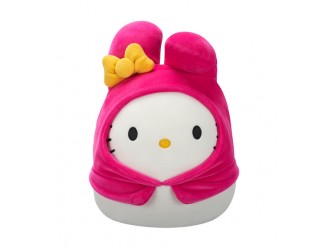 Jucarie de plus 20 cm, Hello Kitty in costum My Melody, Squishmallows