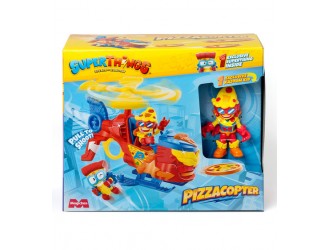 Set de joaca Pizzacopter cu o figurina exclusiva Superthings