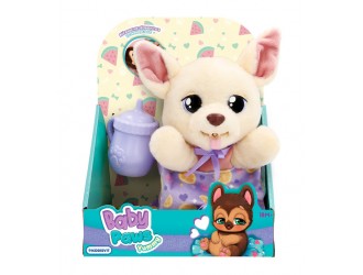 Jucarie de plus Catelus Chihuahua in gentuta 17,8cm, cu accesorii, seria Yummy Baby Paws