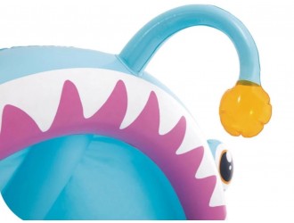 Piscina gonflabila pentru bebelusi „Pestele Pescar”, 127x102x86 cm, 45l, 1-3 ani, INTEX