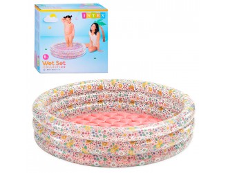 Piscina gonflabila pentru bebelusi „Sweet Blossom”, 86x25 cm, 56l, 1-3 ani, INTEX