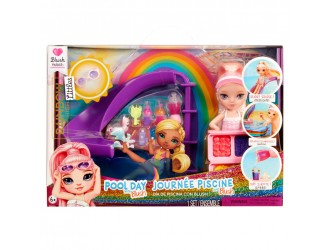 Set de joaca Rainbow High Littles Piscina cu tobogan