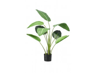 Planta artificiala Strelitzia in ghiveci, 120cm, 8 frunze