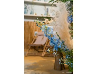 Tulpina Pampas artificiala, crem, 115cm