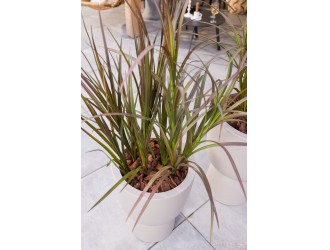 Iarba decorativa artificiala, pentru exterior, visiniu/verde inchis, rezistenta UV, 90cm, in ghiveci