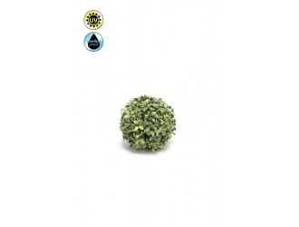 Sfera decorativa artificiala din buxus, verde, rezistenta UV, d 15cm