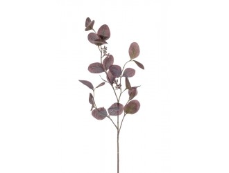 Ramura artificiala de eucalipt, mov inchis, 73cm