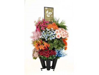 Turn decorativ pentru flori cu afisaj si card superior (fara cele 16 vaze incluse)