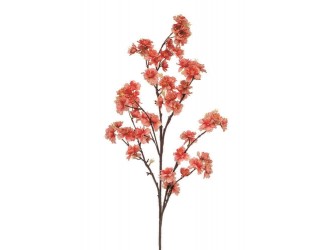 Ramura decorativa de cires, artificial, rosu, 120 cm