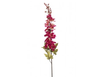 Ramura decorativa Delphinium artificiala, rosie, 78 cm