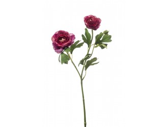 Ranunculus artificial mov, ramura, 46cm