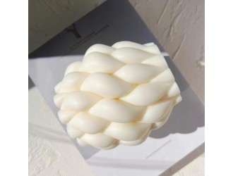 Lumanare parfumata Impletita L 12x12 cm  (divers culori si arome)