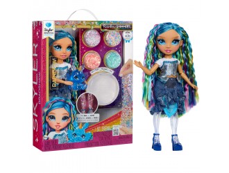 Set de joaca cu papusa Skyler Bradshaw, seria Rainbow Shimmers, Rainbow High (cu slime)