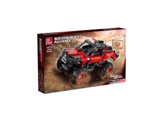 Set de constructie Masina SUV rosie cu mecanism pullback 374 el. ZJA351151