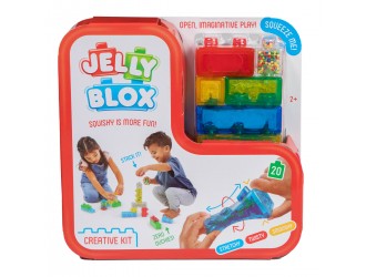 Set de constructie cu blocuri senzoriale JELLY BLOX Creative Kit