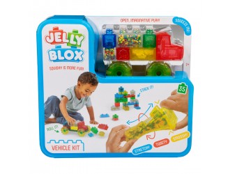 Set de constructie cu blocuri senzoriale JELLY BLOX Vehicol