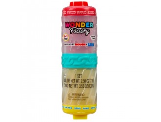 Set pasta de modelat si nisip kinetic care nu se usuca, in tub texturat cu capac, cu miros placut, Wonder Factory (diverse culori)