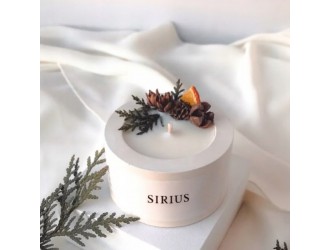 Lumanare in suport din gips cu decor