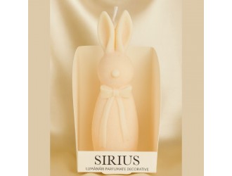 Lumanare Iepure cu funda 15 cm