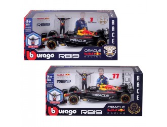 Macheta auto Red Bull Racing RB19 (1:24) cu figurina pilot, Bburago (2 modele)