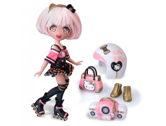 Papusa cu accesorii Golden Diva pe role cu 15 articulatii, 19,5cm seria Hello Kitty, 4SF Manga Dolls