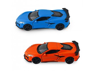 Macheta auto Chevrolet Corvette Z06 2023 portocaliu sau albastru TechnoDrive