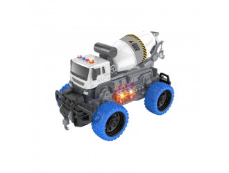 Camion betoniera cu roti mari, inertie, lumini si sunete, 1:16, JSTOYS, ZJA327139
