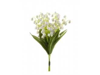 Buchet artificial lacramioare albe, 25 cm