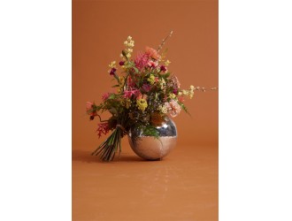 Floare artificiala Dianthus mini tip spray, mov deschis, 70 cm