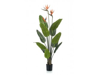 Planta artificiala Strelitzia (Pasarea Paradisului), 3 flori, 120 cm