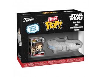 Set figurine de colectie Funko Bitty POP! Ride Star Wars – Han Solo & Millennium Falcon