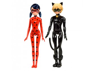 Set 2 papusi Ladybug si Cat Noir seria Basic Miraculous
