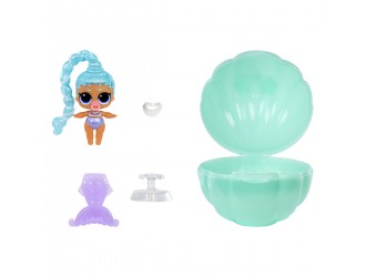 Papusica sirena L.O.L. Surprise! seria Mermaids! Makeover Magic Baby Sisters 