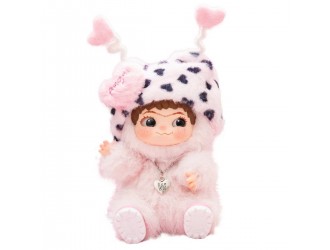 Figurina de colectie pufoasa breloc POP TOP Letsvan seria Wakuku – Angel editie limitata