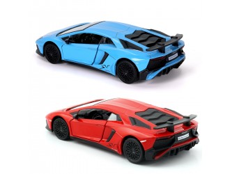 Macheta auto Lamborghini Aventador 12 cm (albastra sau rosie) TechnoDrive