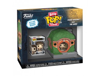 Set figurine de colectie Funko Bitty POP! Town – The Lord of the Rings: Frodo Baggins and Hobbit Hole