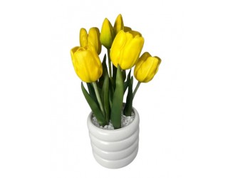 Lalele artificiale in ghiveci 31 cm, GALBEN, ZJA361811