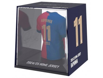 Figurina Football replica mini tricou – FC Barcelona: Raphinha nr. 11, cu vitrina acrilica