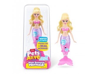 Jucarie inotatoare Papusa Sirena Scoica perlata S1, Pets Alive, ZURU