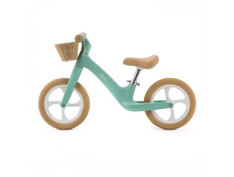 Bicicleta de echilibru fara pedale verde-menta, cu 2 roti 12'' din spuma PU, cu cos, Pixie, Adamex