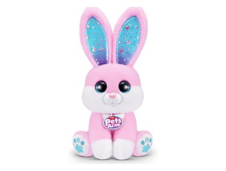 Jucarie interactiva Magic Bunny Surprise Pets Alive Zuru cu lumini si sunete, set surpriza, ROZ