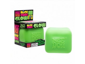 Jucarie antistres Nice Cube Glow NeeDoh, VERDE, 5,7 cm
