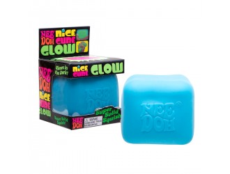 Jucarie antistres Nice Cube Gllow NeeDoh, ALBASTRU, 5,7 cm