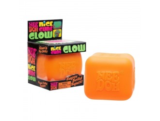 Jucarie antistres Nice Cube Glow NeeDoh, ORANGE, 5,7 cm
